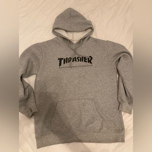 THRASHER Heather Grey Hoodie